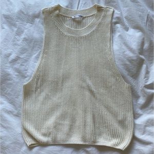 REFORMATION CREAM SWEATER TANK SIZE L